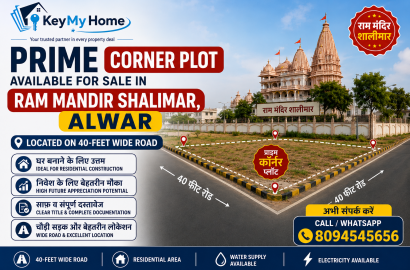 Prime Corner Plot for Sale – Ram Mandir Shalimar, Alwar