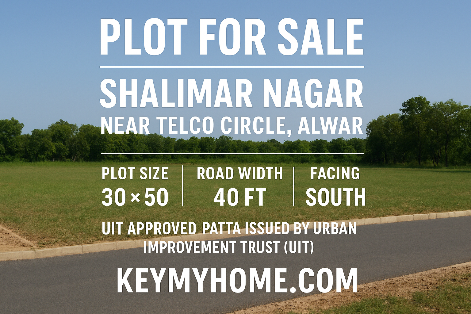 Residential Plot for Sale in Shalimar Nagar, Near Telco Circle, Alwar – UIT Scheme